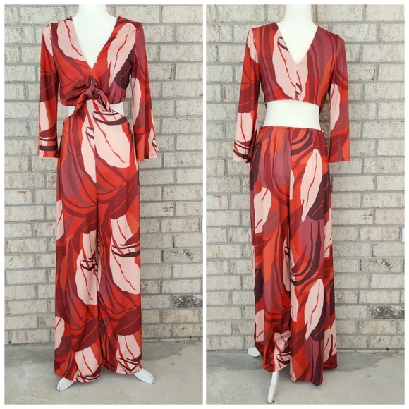 NWOT Hutch Cutout Printed Jumpsuit - Picture 3 of 7